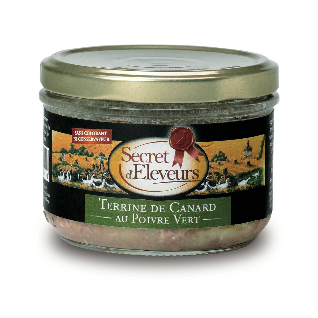 Großhändler Ententerrine mit grünem Pfeffer 180g - SECRET D&amp;#39;ELEVEURS