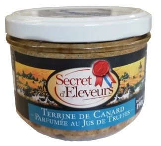 Eendenterrine op smaak gebracht met zwarte truffelsap 190g - SECRET D’ELEVEURS