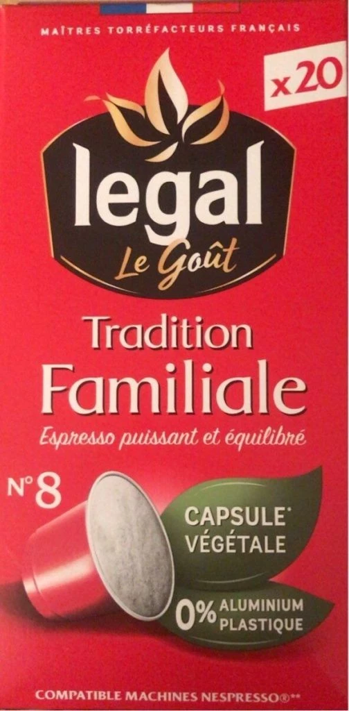 Tradition familialle 20 Caps 100g - LEGAL