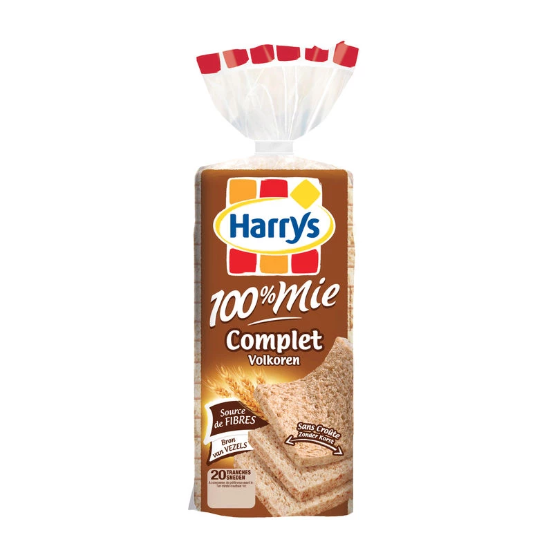 Pão sanduíche 100% integral 500g - HARRY'S