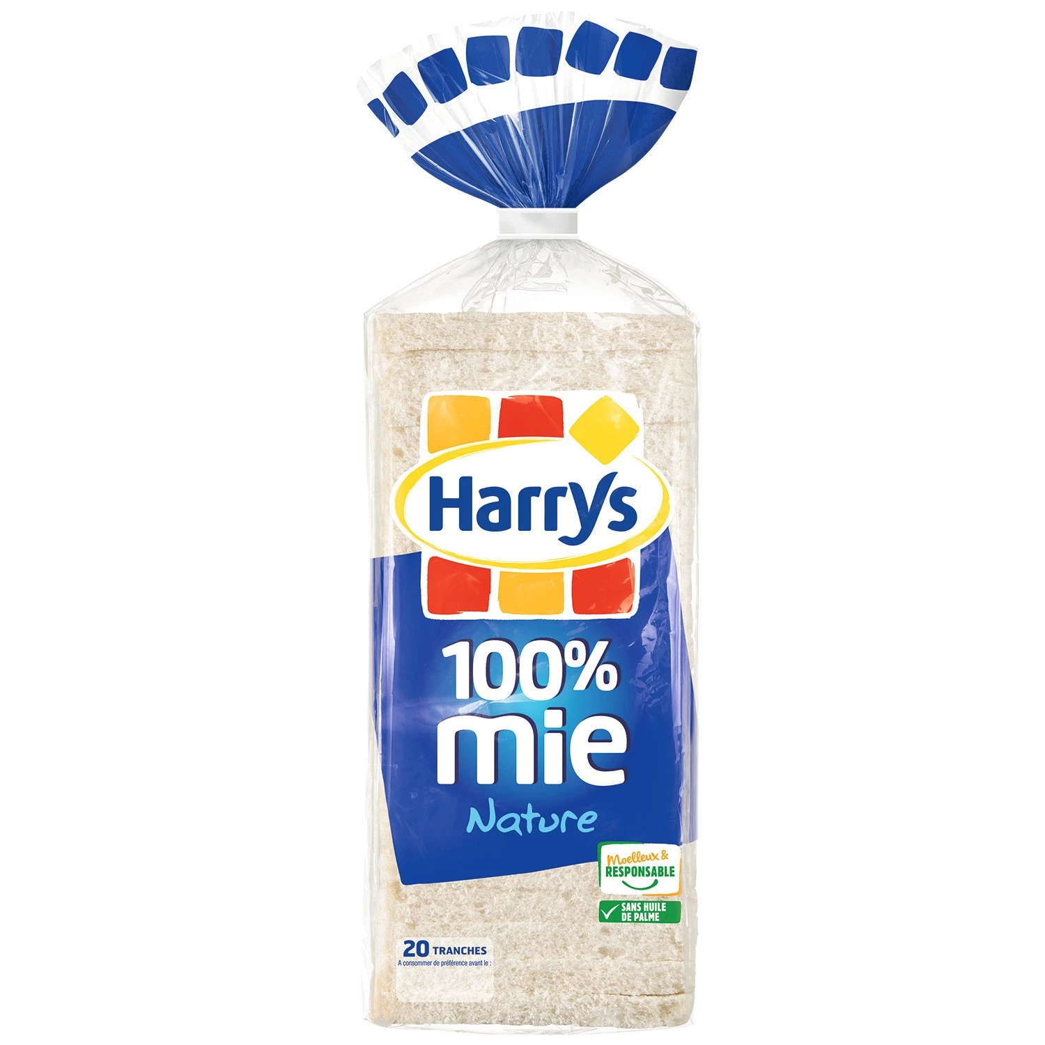 Einfaches Brot ohne Kruste x20 500g - HARRY'S
