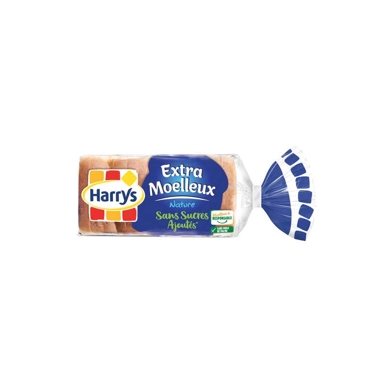 Extra soft plain sandwich bread without added sugar 280g - HARRY'S