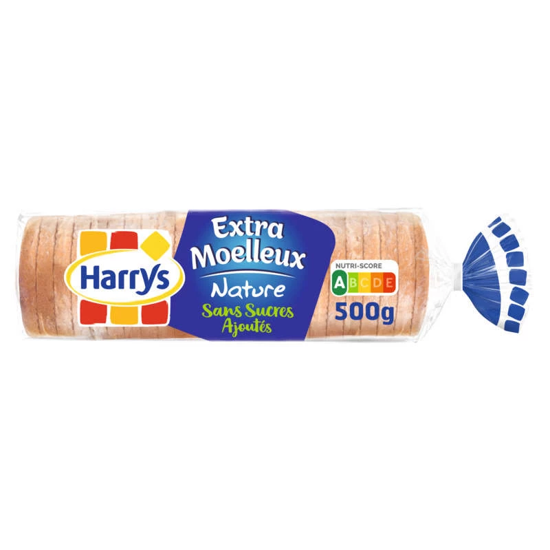 Extra Soft Sliced ​​Bread No Added Sugars 500g - HARRY'S