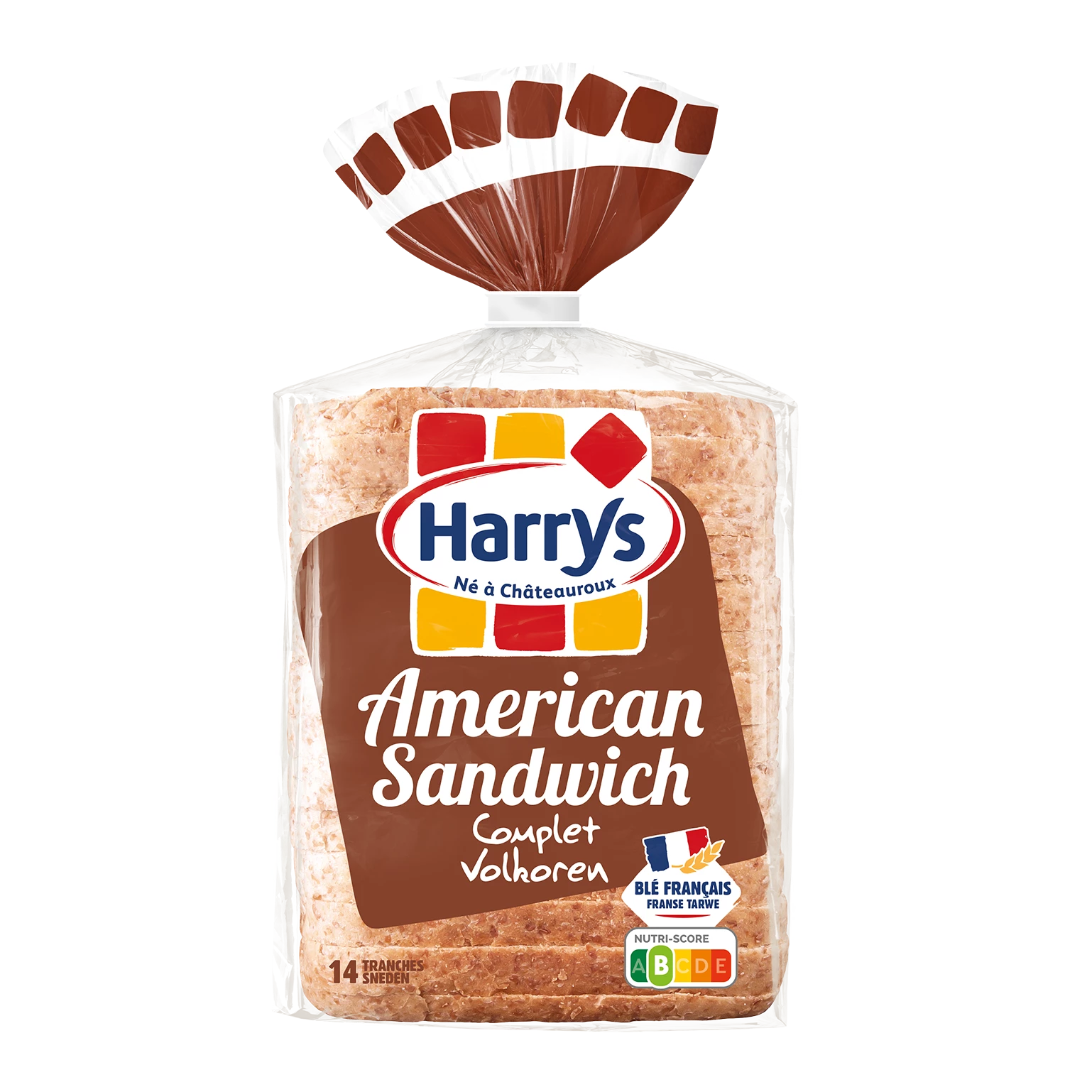 Wholemeal American sandwich bread without additives 600g - HARRY'S