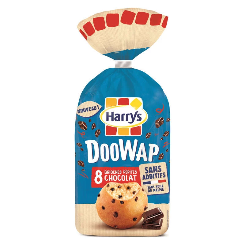 Doowap Brioche với Chocolate Chips X8 330g - HARRYS