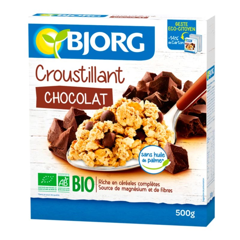 Chocolate orgânico crocante 500g - BJORG