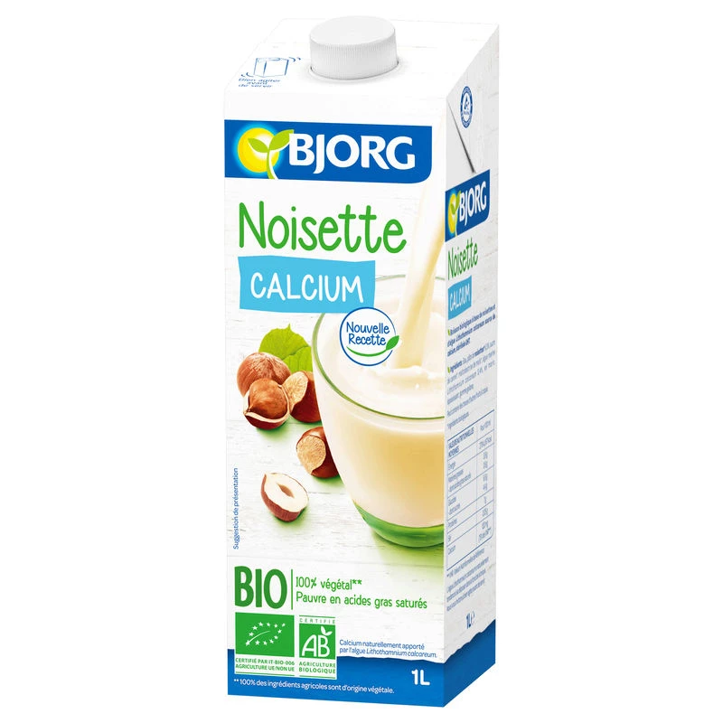 Organic calcium hazelnut milk 1L - BJORG