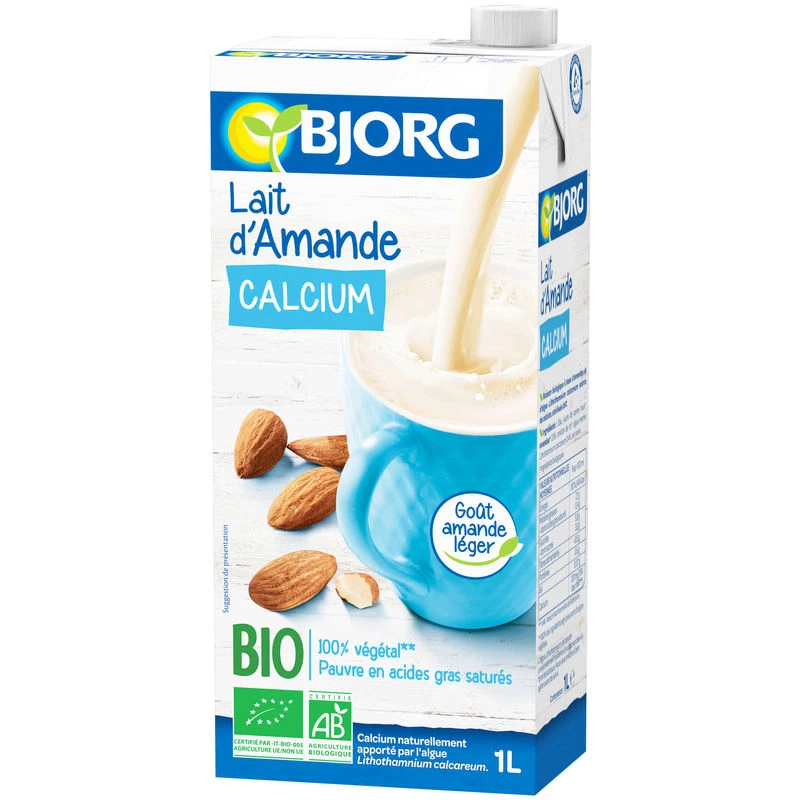 Organic Calcium Almond Milk 1L - BJORG