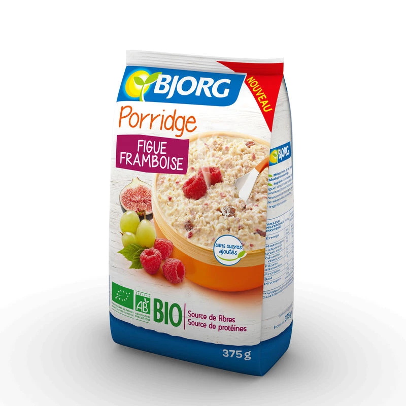 ORGANIC fig and raspberry porridge 375g - BJORG