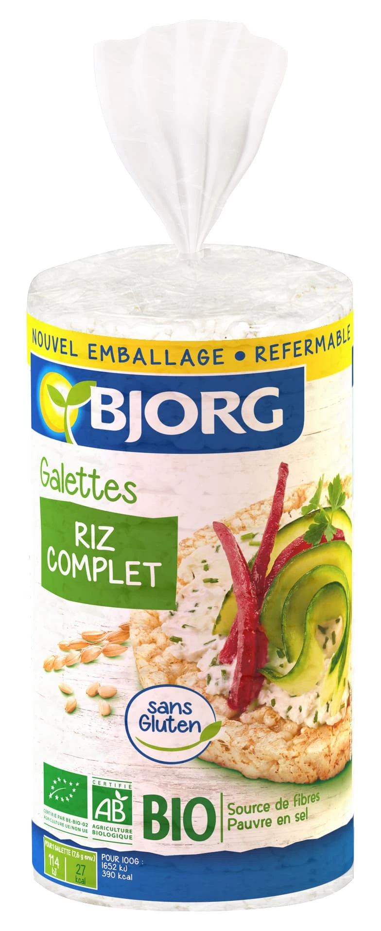 Bánh gạo lứt hữu cơ 130g - BJORG