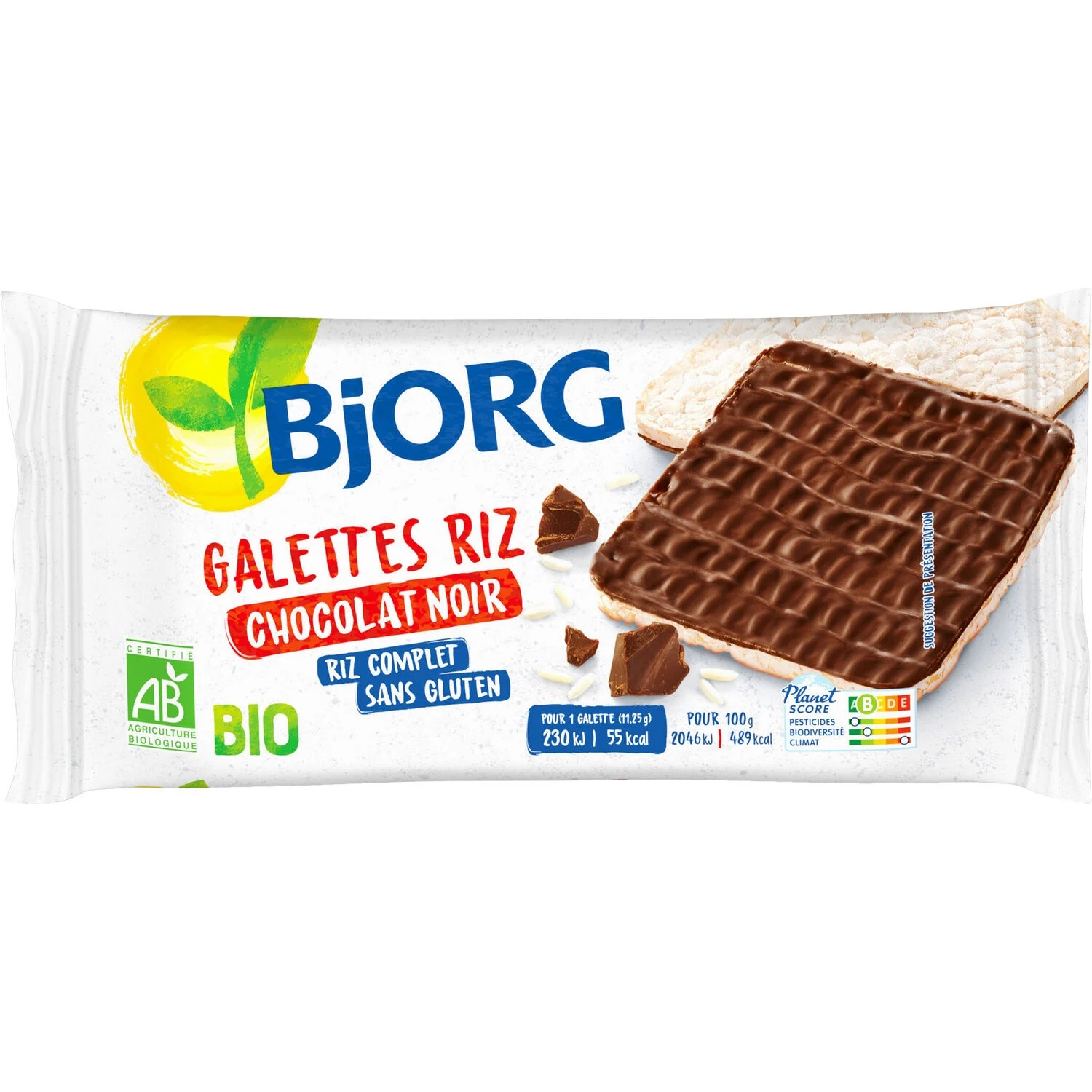 Galette De Riz Chocolat Noir Bio 90g - Bjorg