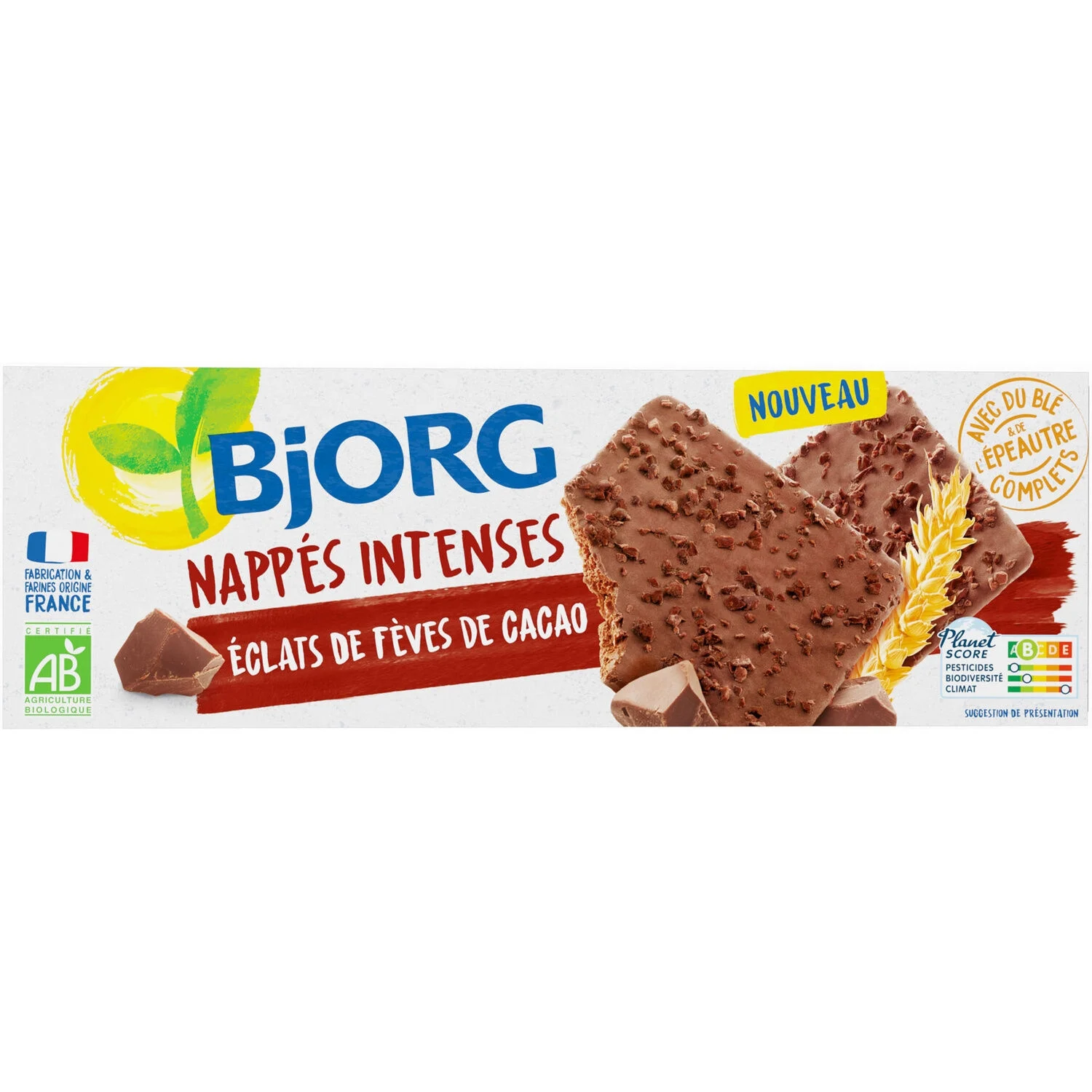 Biscuits Nappé Chocolat Intense Bio 150g - Bjorg