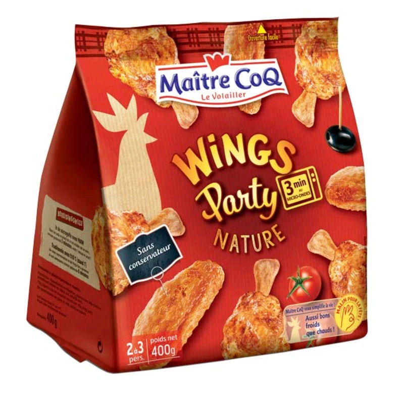 Wings Party Natur 400g - MAITRE COQ