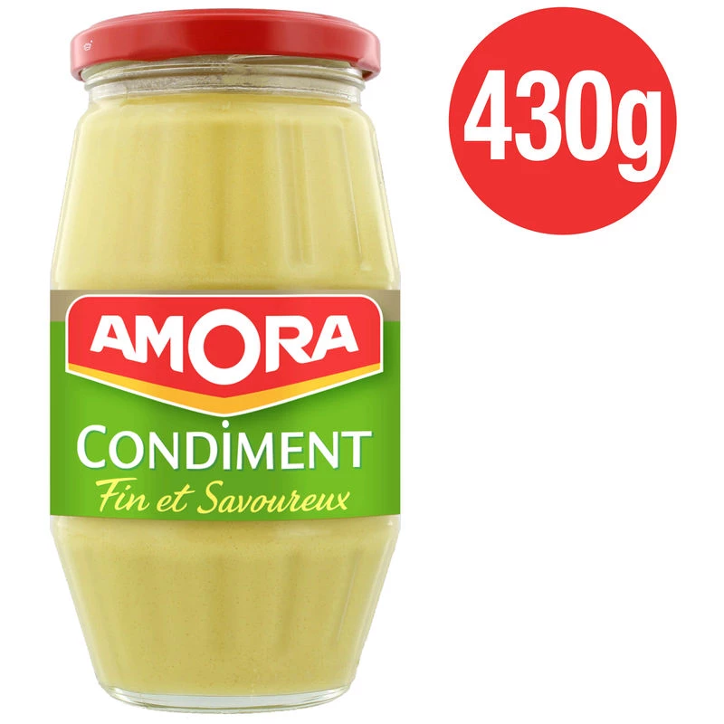 Mustard Fine and Gourmet Condiment, 430g - AMORA
