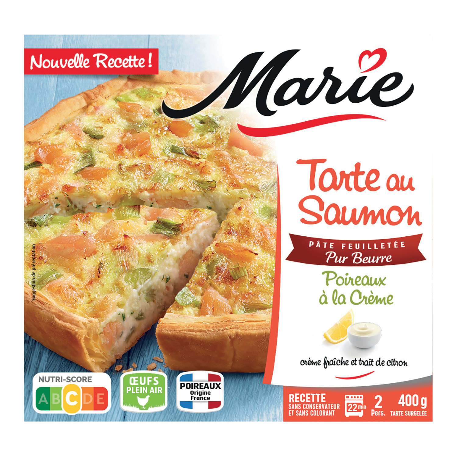 Tarte Saumon Poir Pb Marie 400