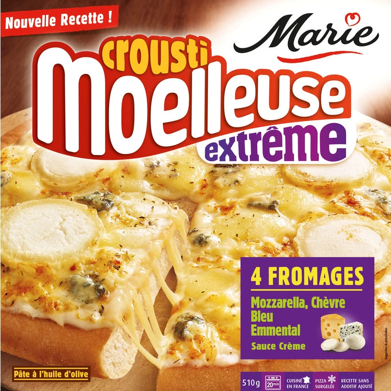 Extreme 4 cheese pizza 510g - MARIE