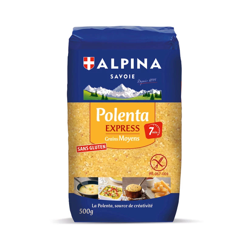 Express polenta Medium grains, 500g - ALPINA SAVOIE