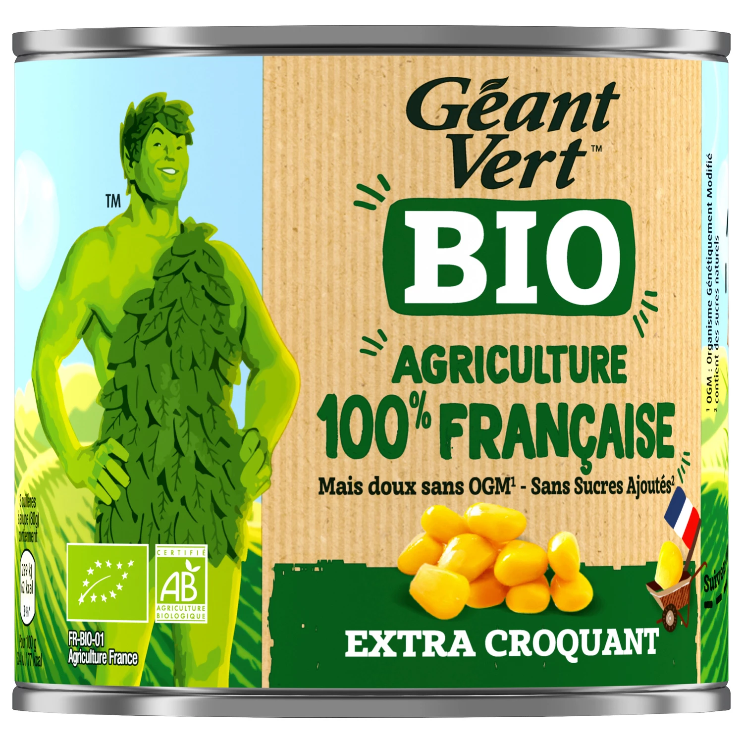 Corn Organic Extra Crunchy 285g - GEANT VERT