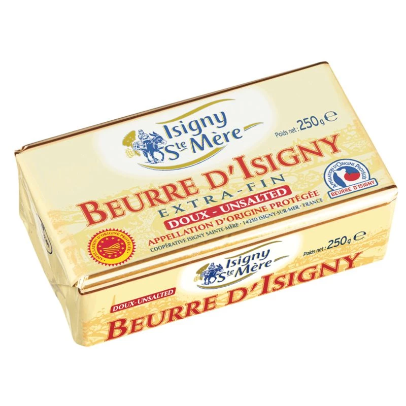 Extra fine unsalted butter 250g - ISIGNY STE MER