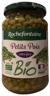 Organic Very Fine Peas 37cl - ROCHEFONTAINE