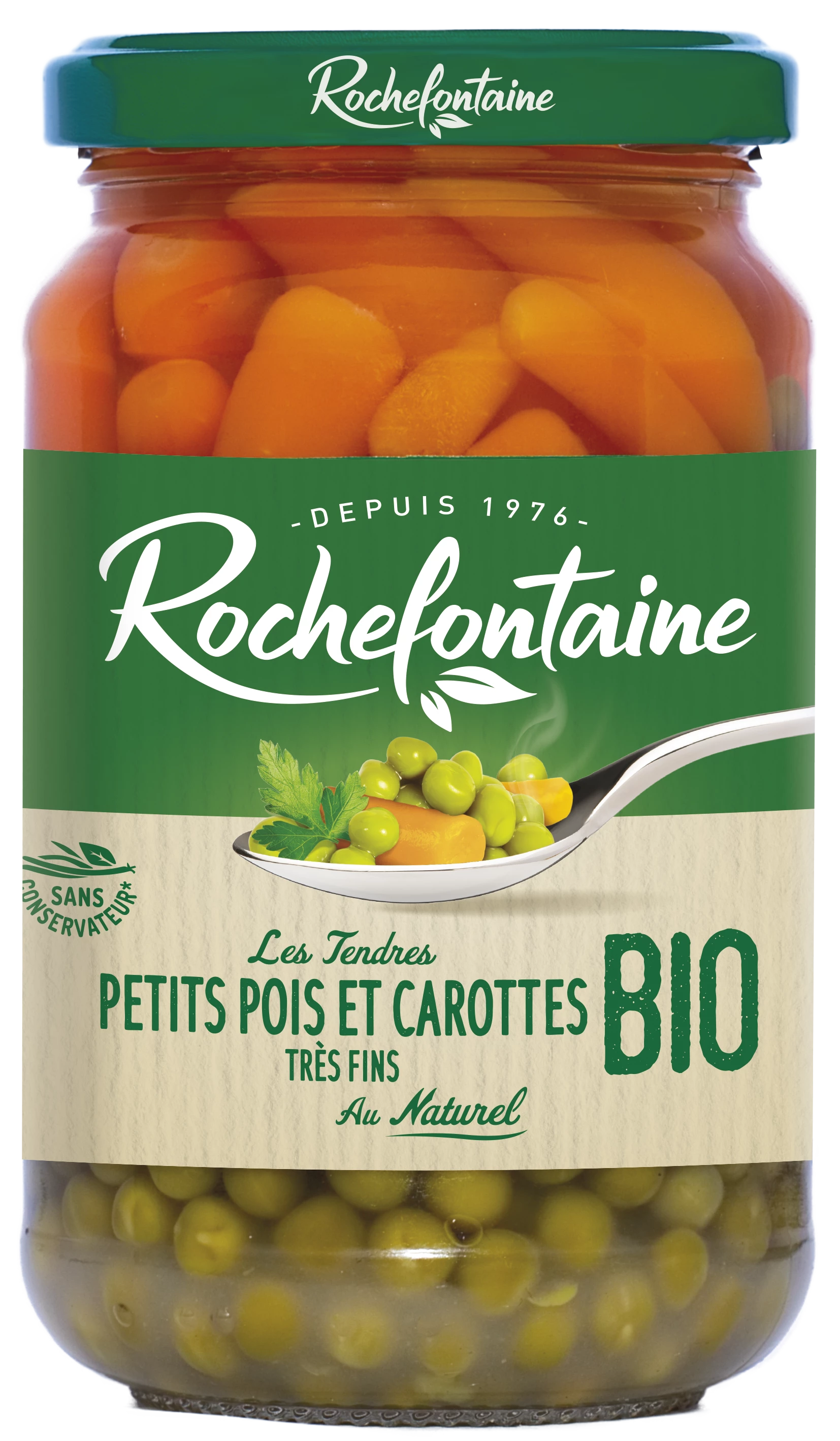 Bio-Erbsen und Karotten 37cl - ROCHEFONTAINE