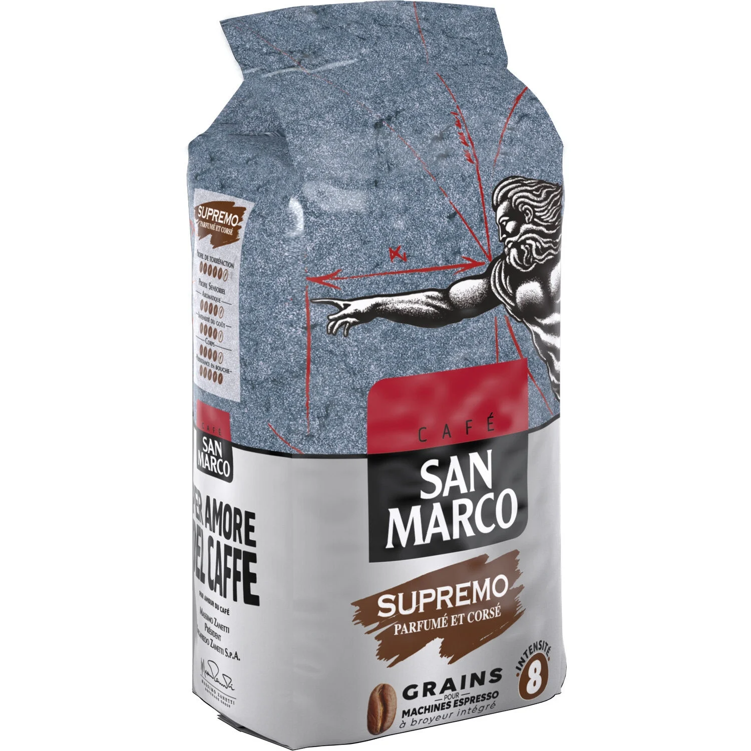 Café En Grains Supremo °8 1kg -san Marco