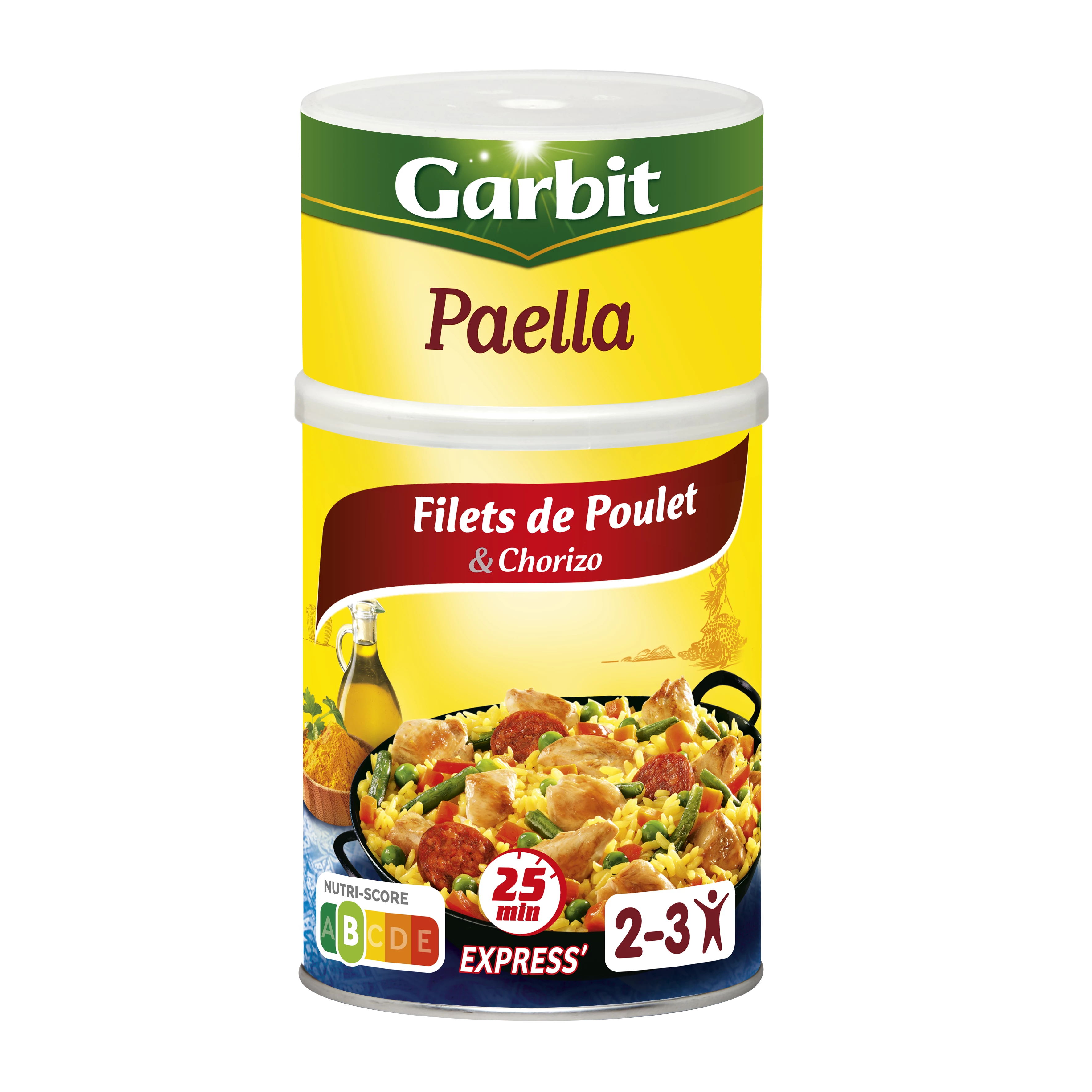 PaelLa Express Filet de Poulet et Chorizo, 960g - GARBIT