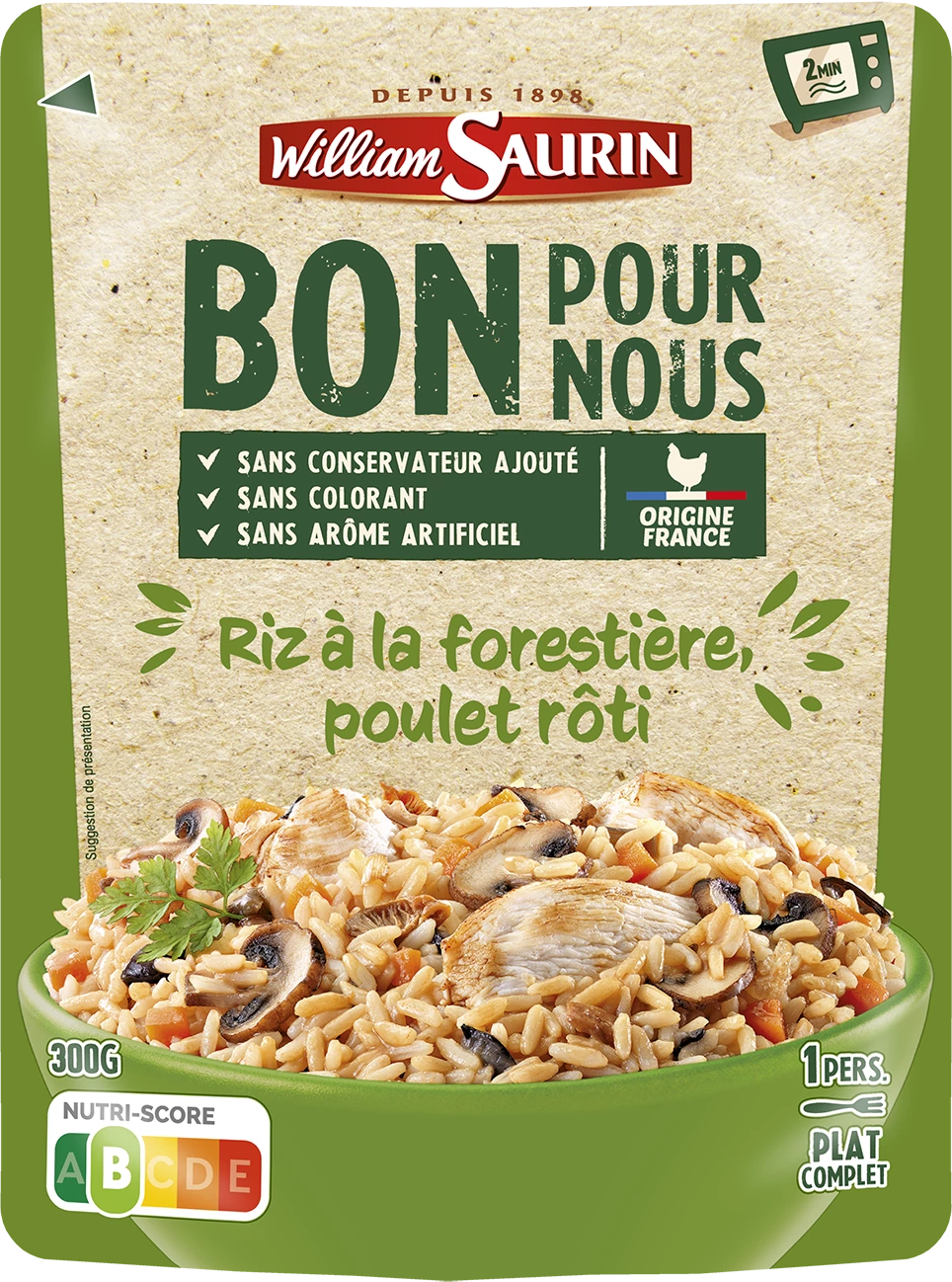 Ready Meal Forest Rice Roast Chicken, 300g - WILLIAM SAURIN