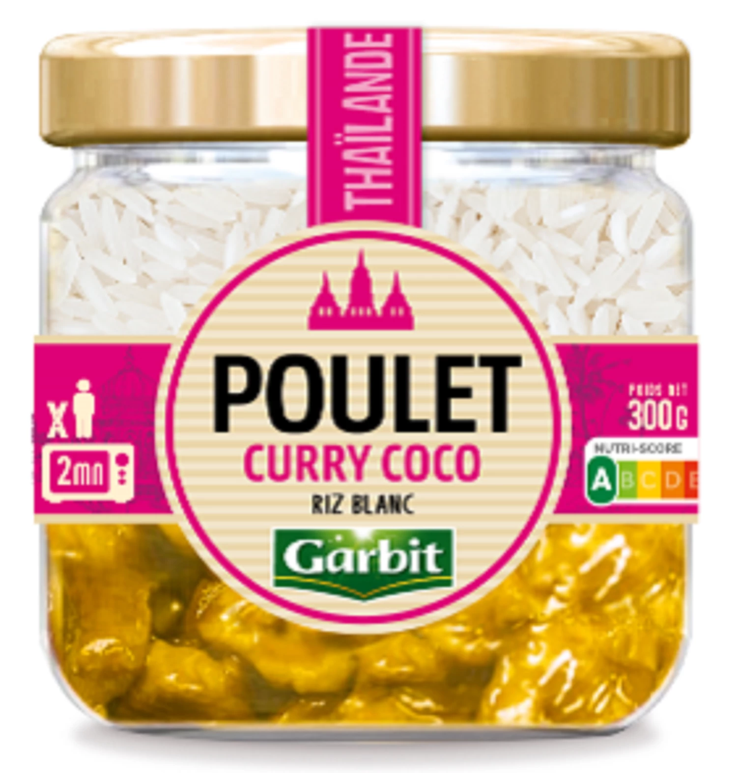 Pollo al curry al cocco, 300 g - GARBIT