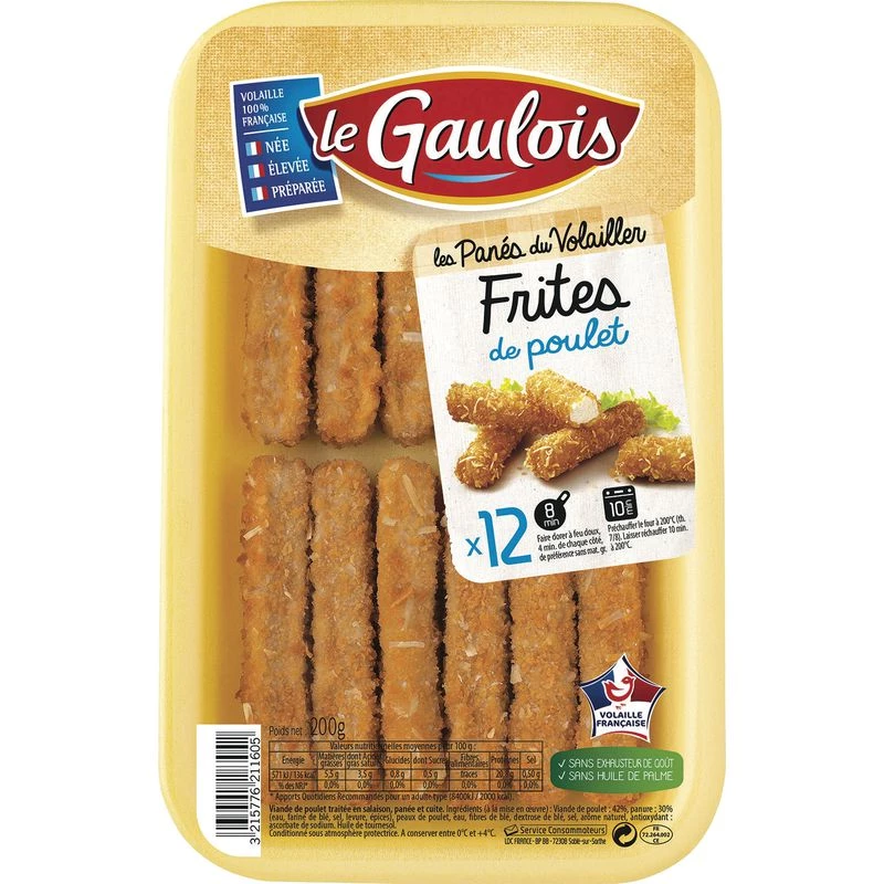 Frites Poulet Panees X 12