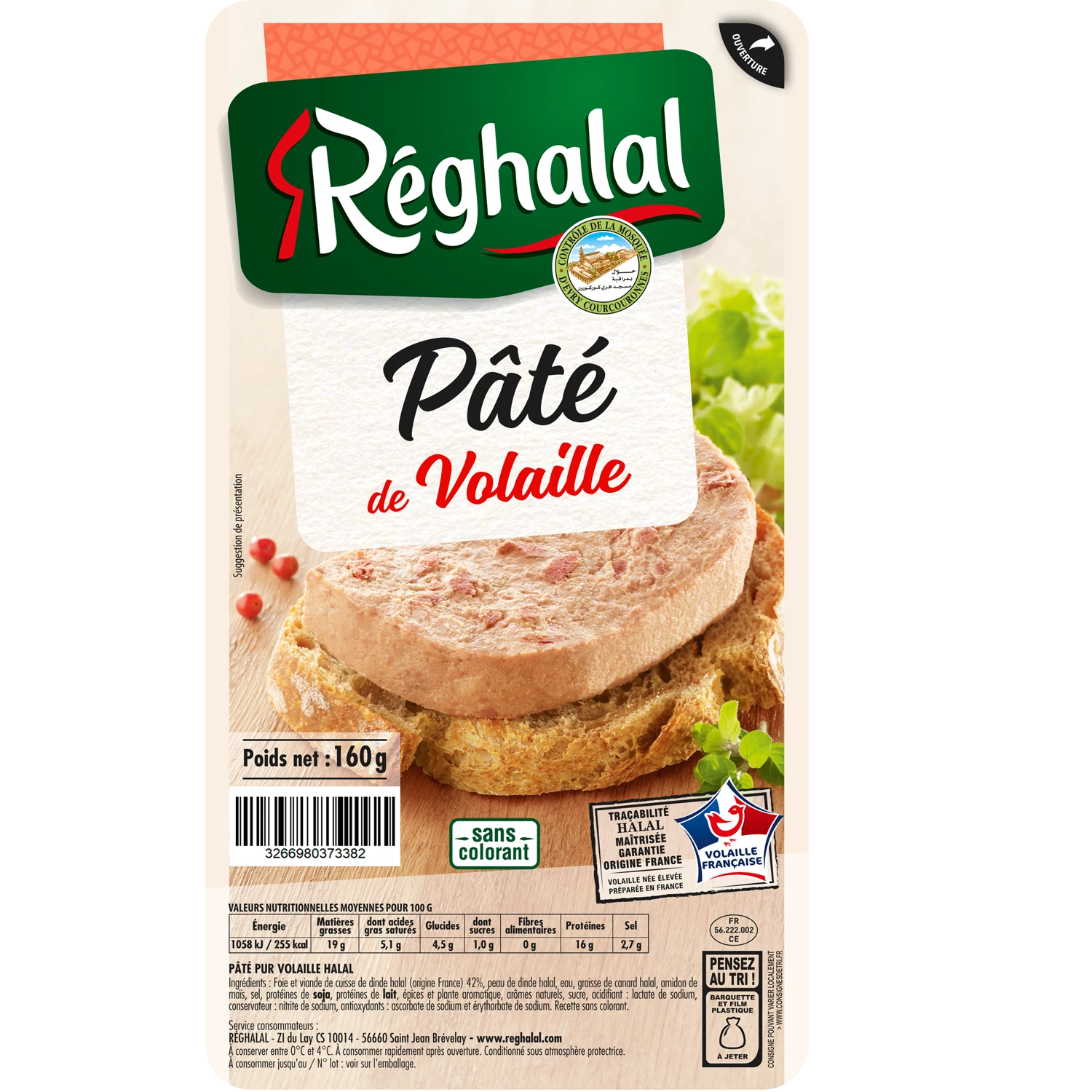 Pate Volaille 160g Reghalal