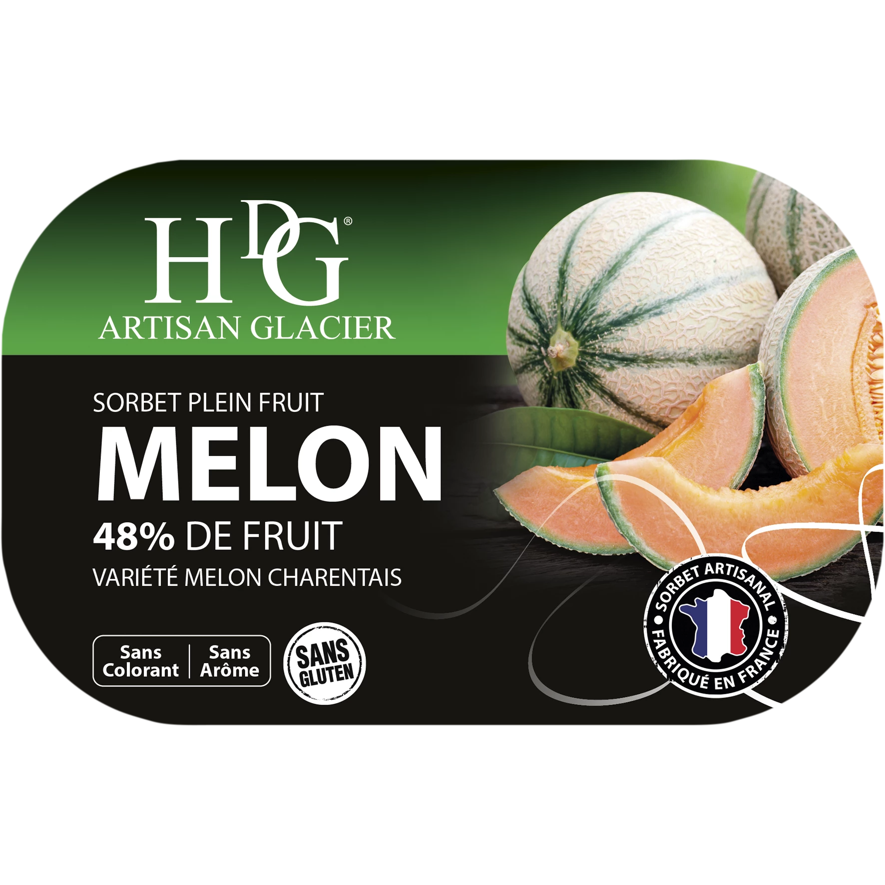 Sorbet Melon 487.5g - Histoires De Glaces