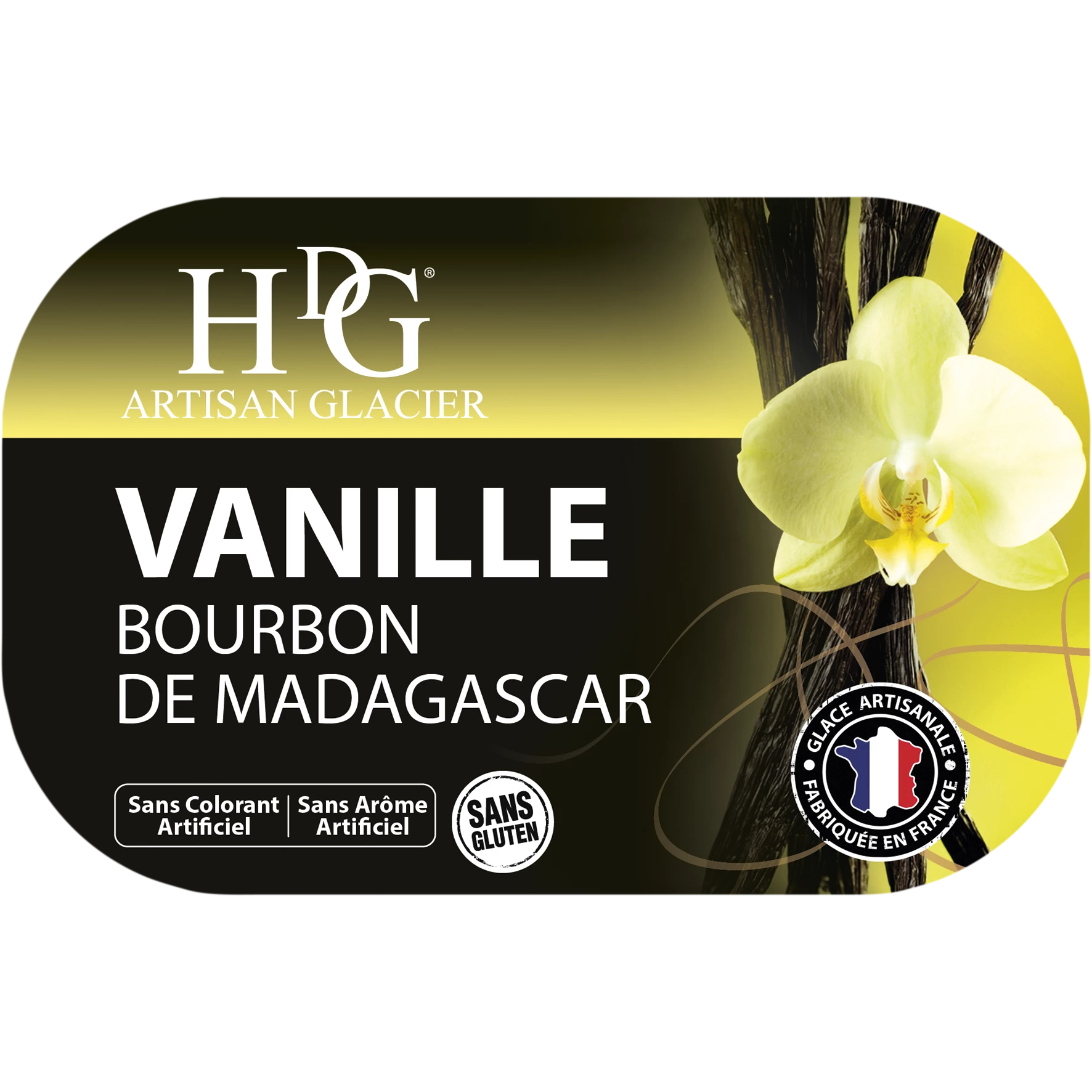 Glace Vanille Bourbon 487.5g - Histoires De Glaces