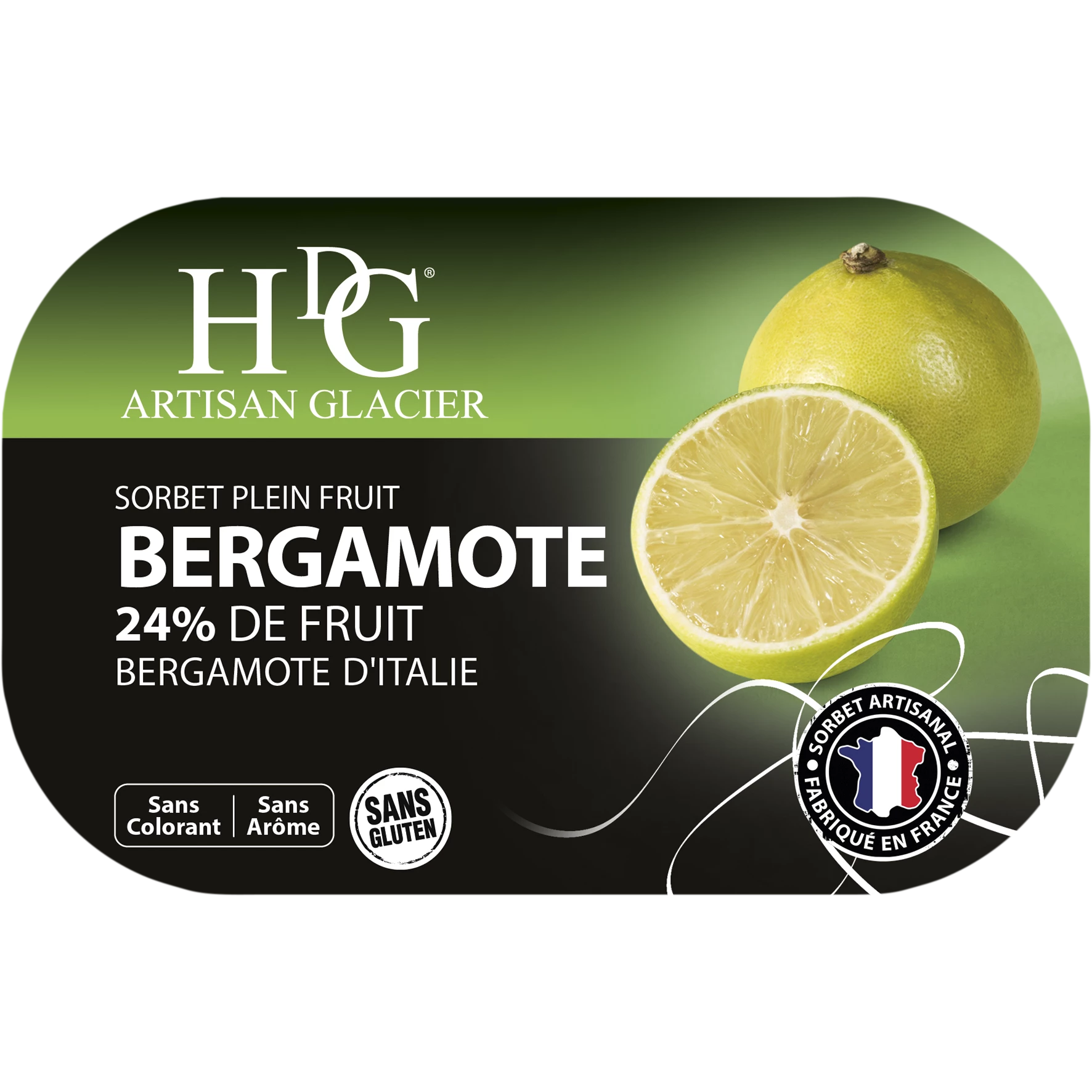 Sorbet Bergamote 487.5g - Histoires De Glaces
