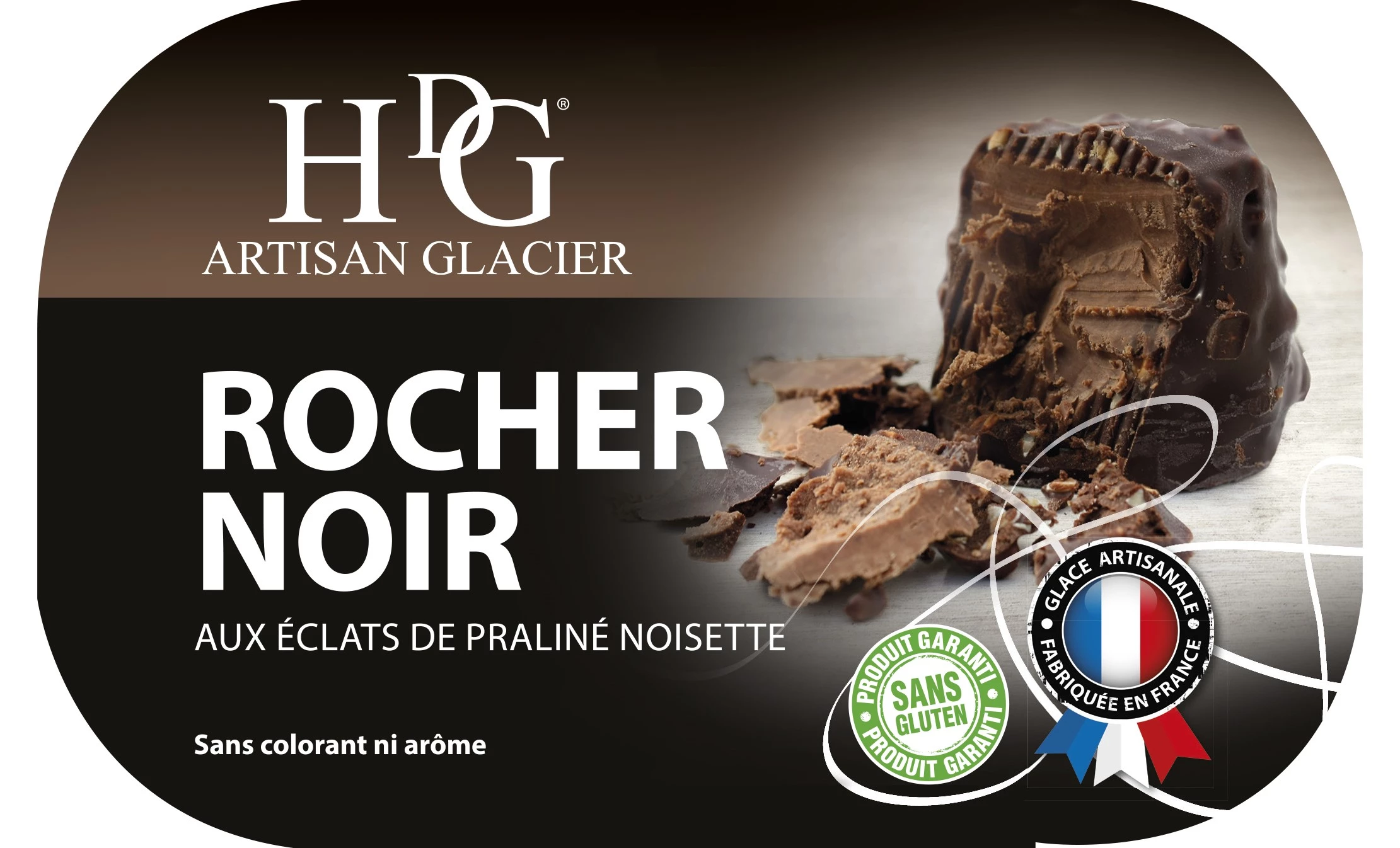 Glace Rocher Noir 487.5g - Histoires De Glaces