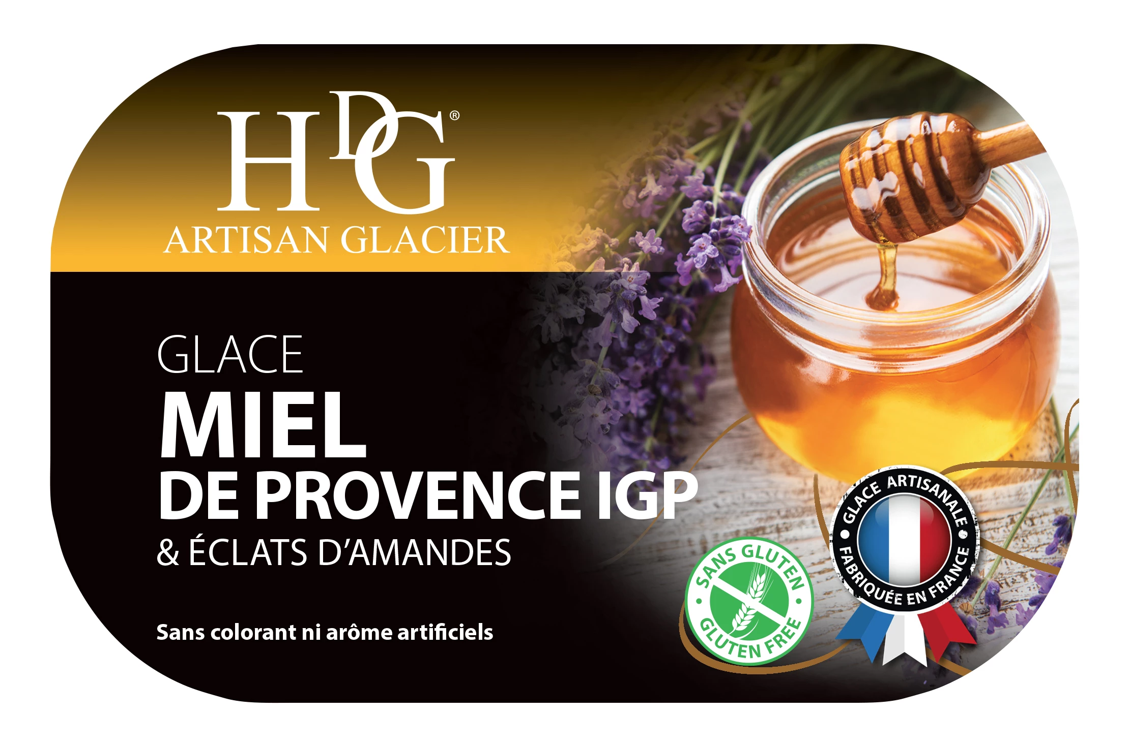 Glace Miel De Provence Igp 487.5g - Histoires De Glaces
