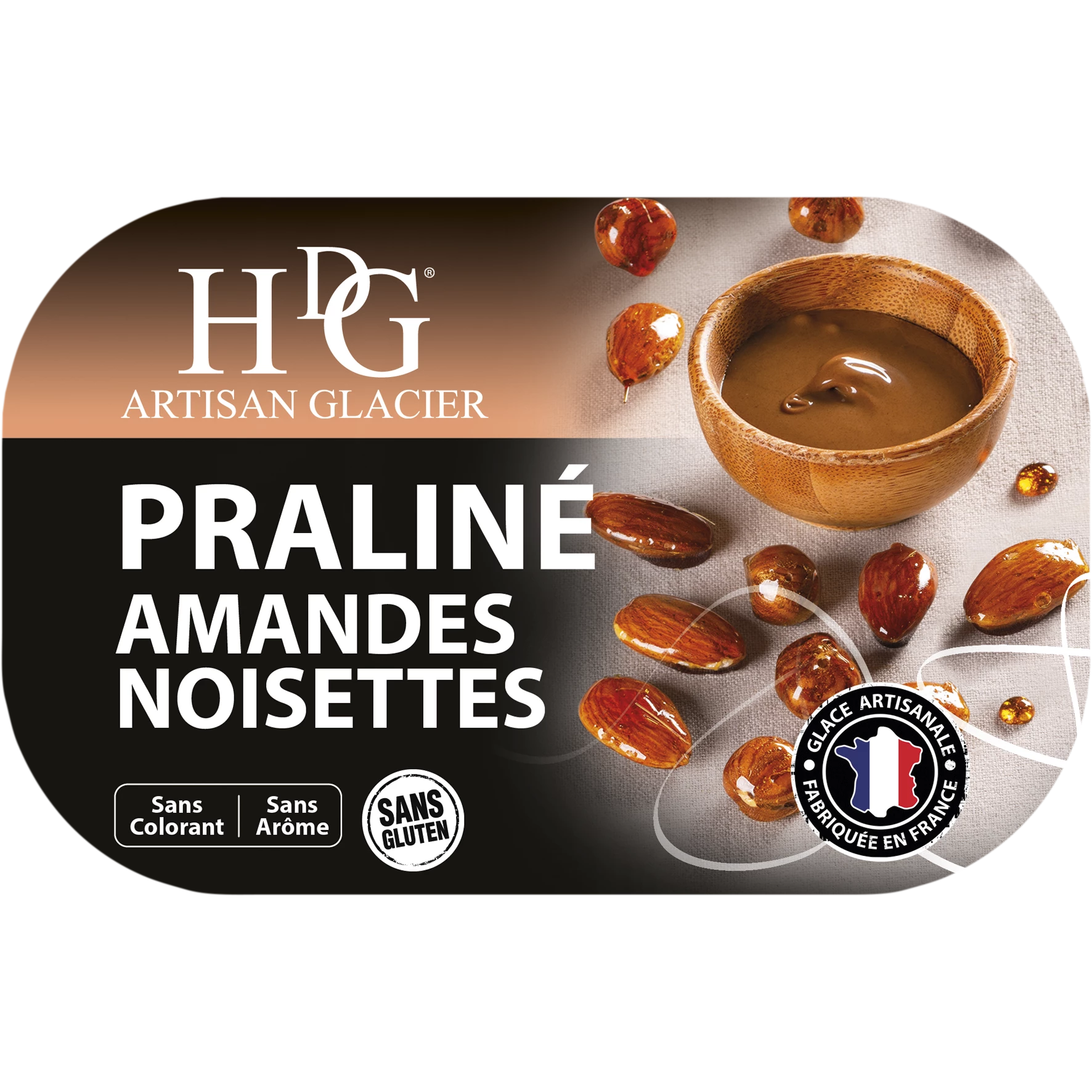 Almond Hazelnut Praline Ice Cream 487.5g - Histoires De Glaces