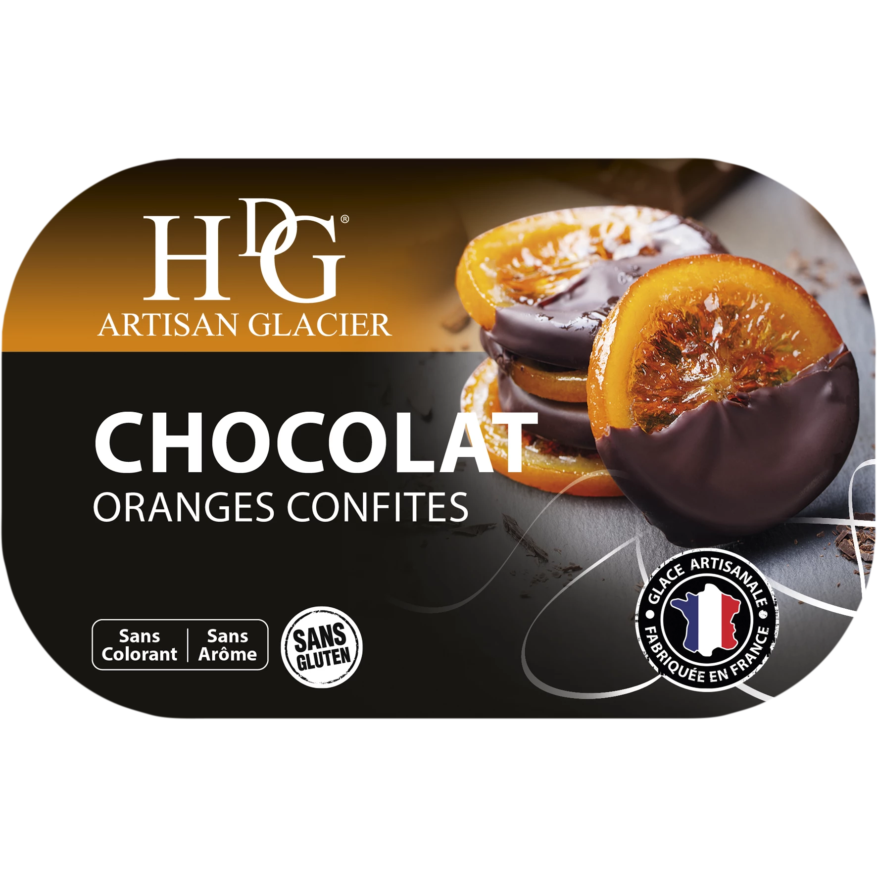 Chocolate Con Naranja Confitado 487,5g - Histoires De Glaces