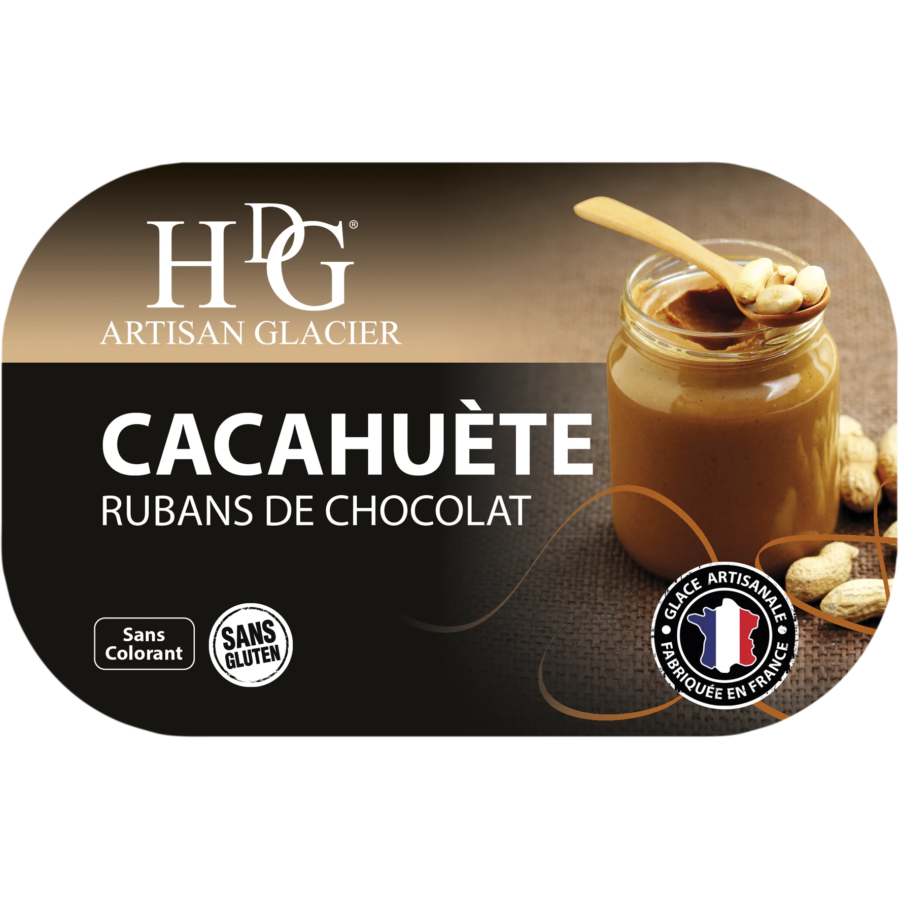 Шоколадное мороженое с арахисом 487,5 г - Histoires De Glaces