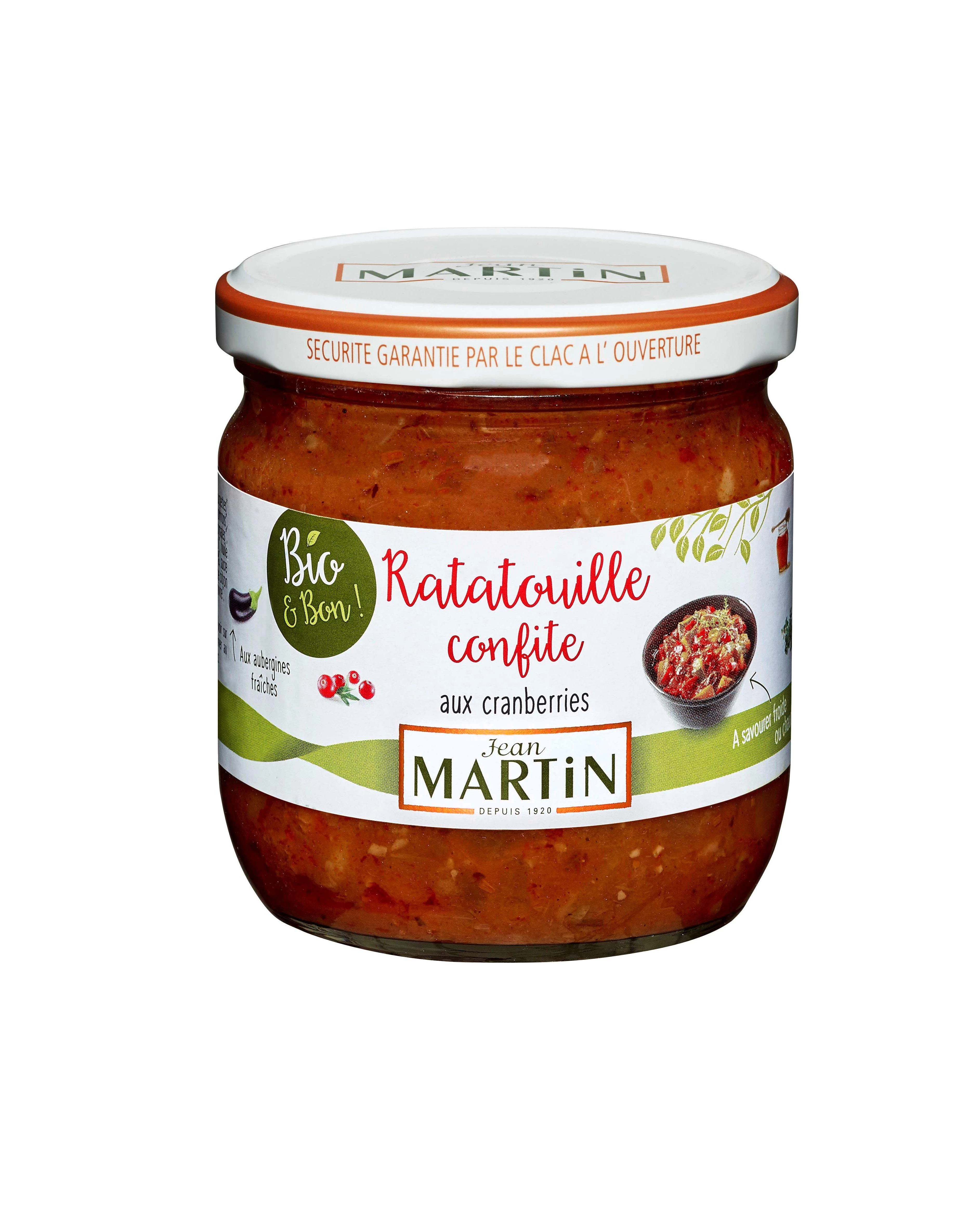 Ratatouille confit with cranberries Organic 360g -  JEAN MARTIN