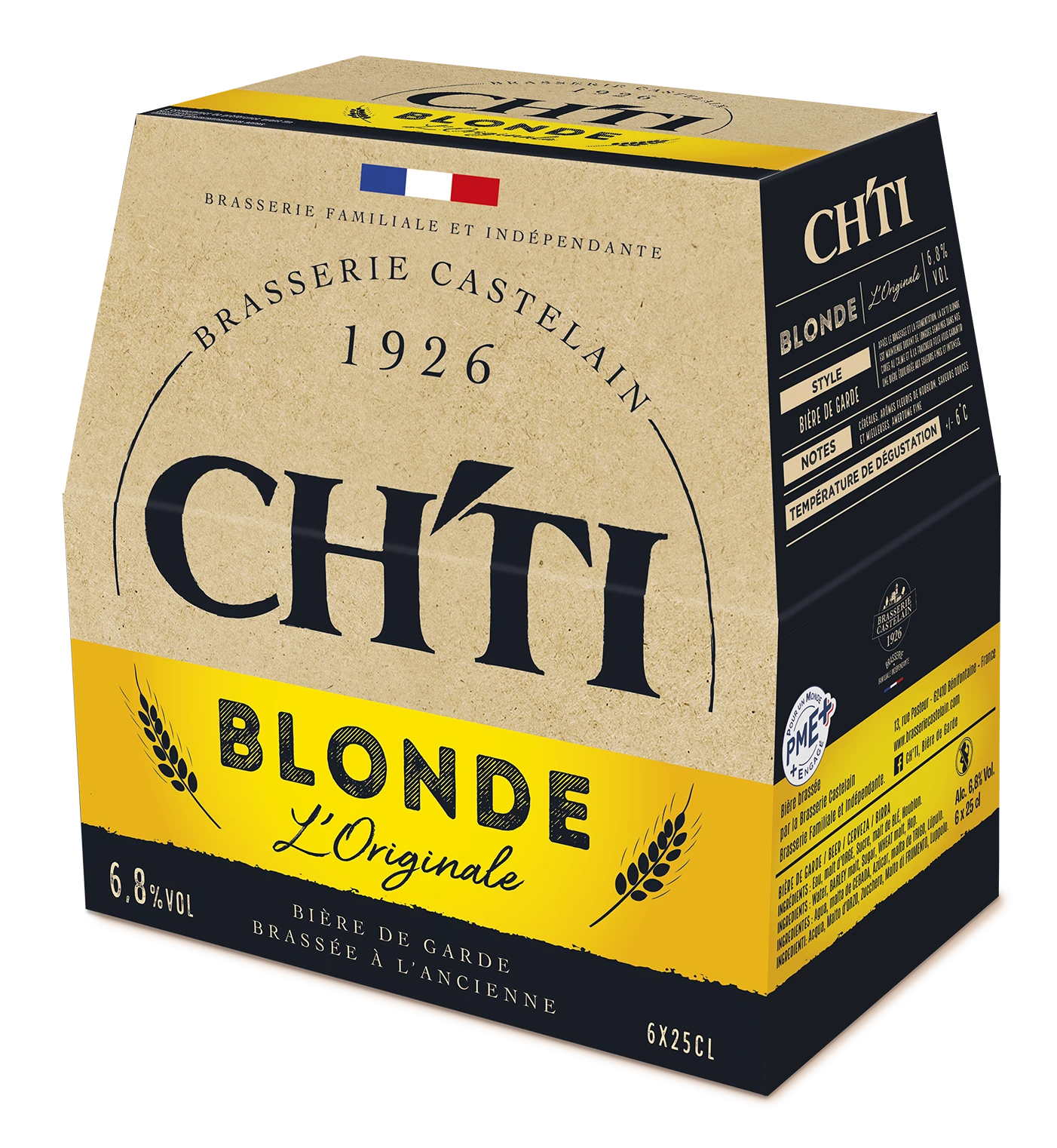 Bière Originale Blonde, 6°8, 6x25cl - CH'TI