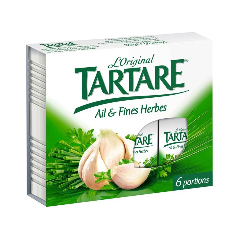 Fromage Frais Ail & Fines Herbes 6portions - TARTARE