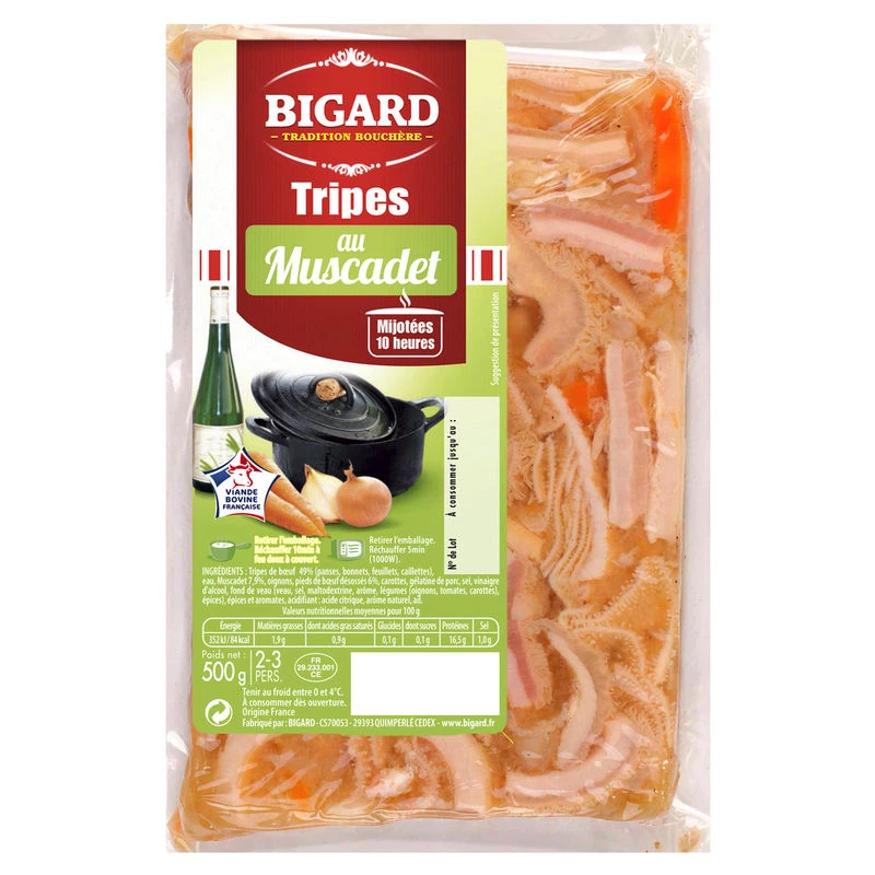 Plat Cuisiné Tripes Au Muscadet 500g - Bigard