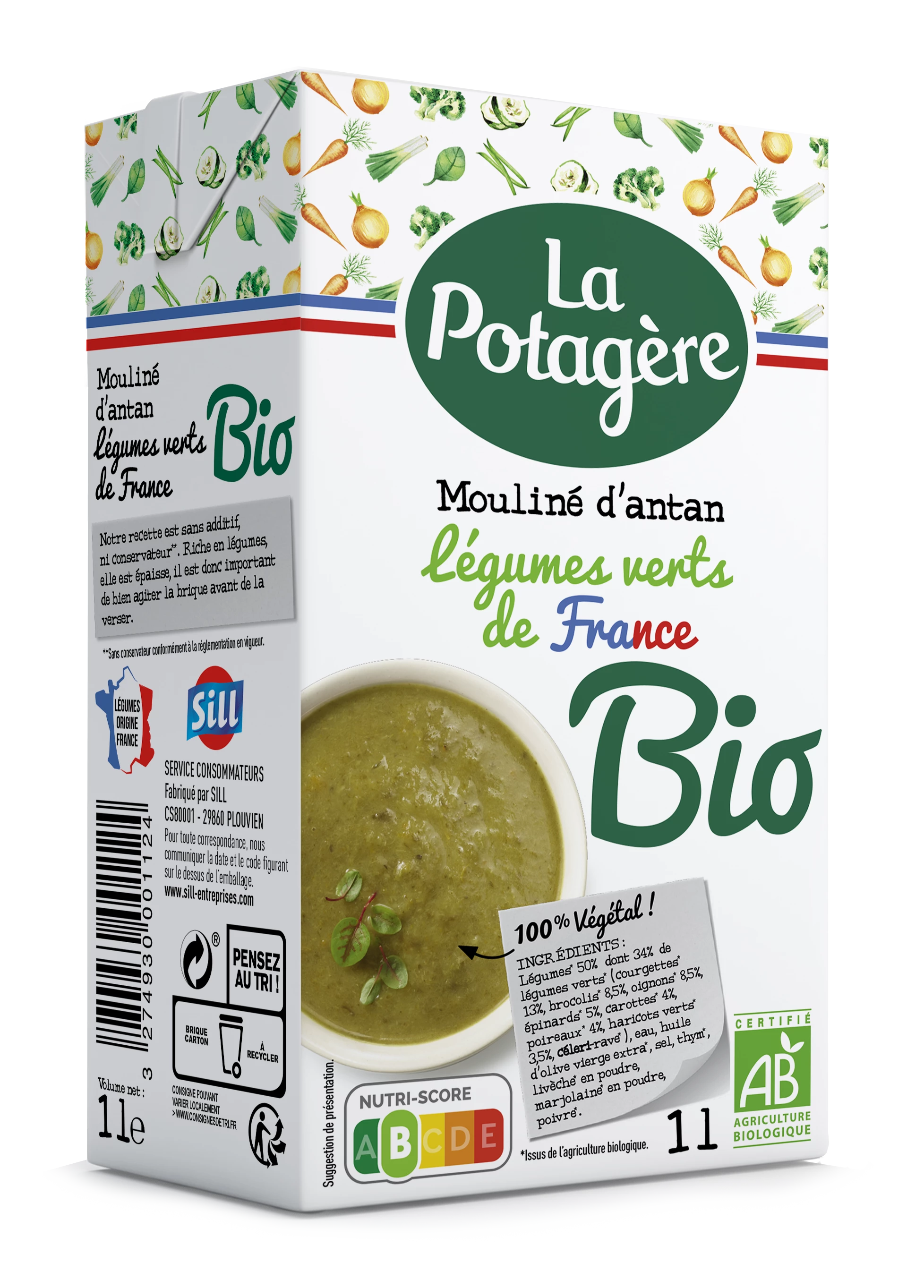 Mouliné d'Antan with Organic Green Vegetables 1l - LA POTAGERE