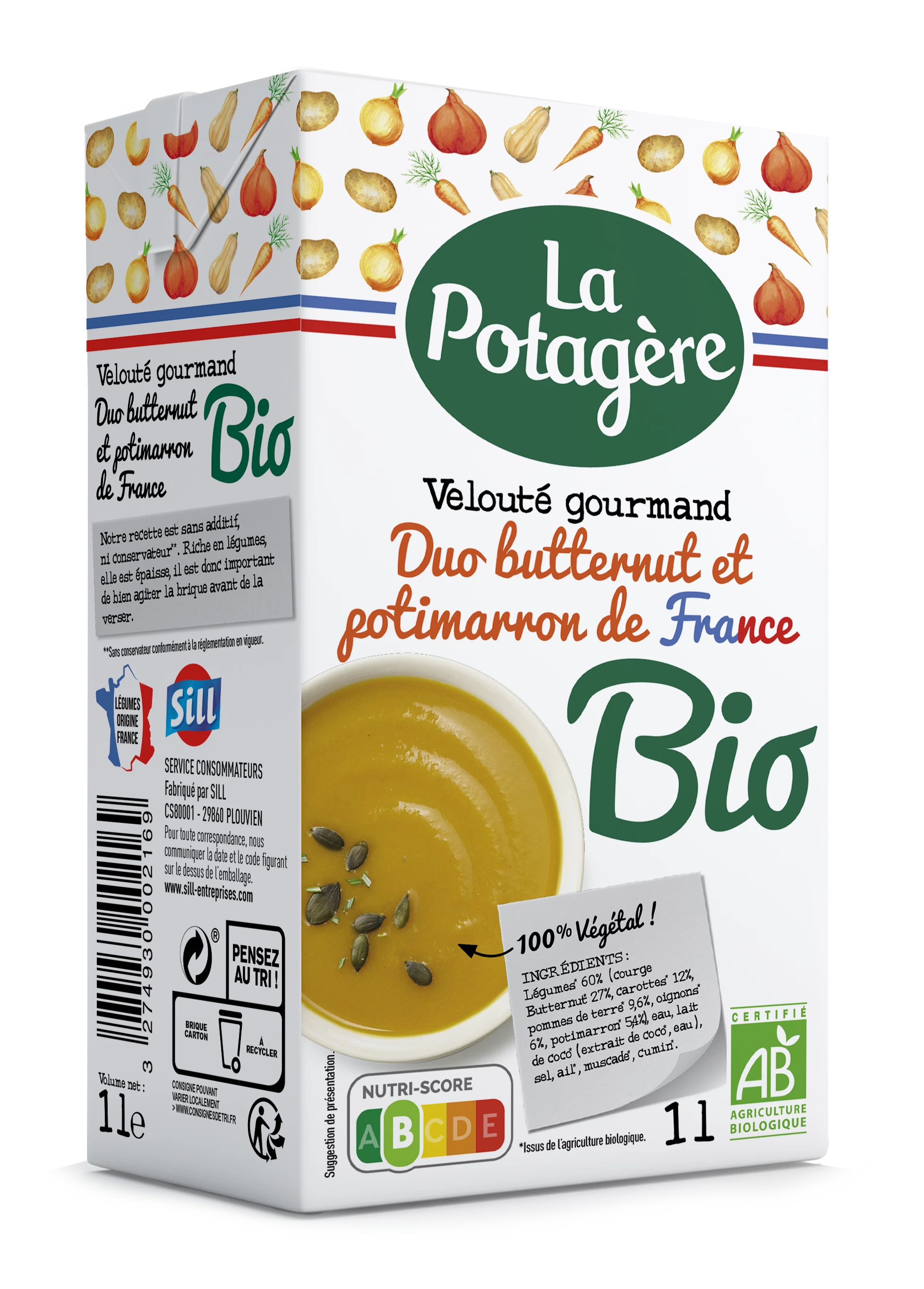 Velouté Gourmand Butternut Organic 1l - LA POTAGERE