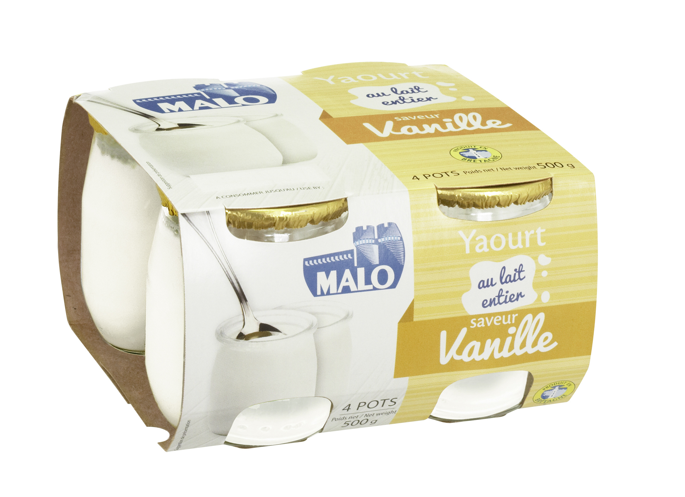 Grossiste Yaourt Au Lait Entier Saveur Vanille X G Malo