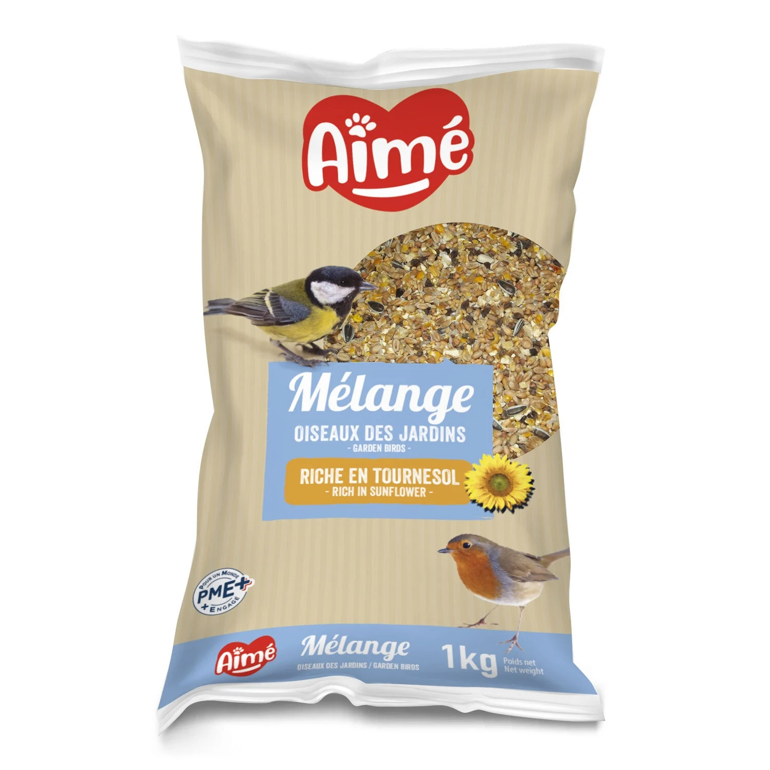 优质混合 1 公斤天然鸟类种子 - AimÉ