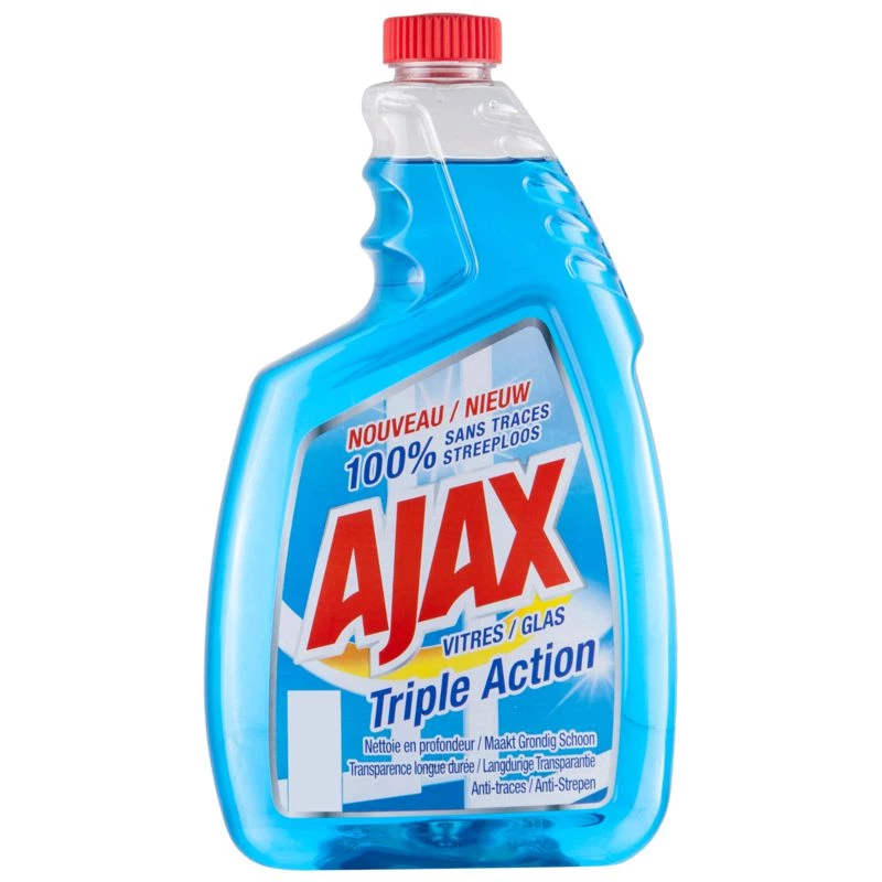 Triple action glass cleaner refill 750ml - AJAX