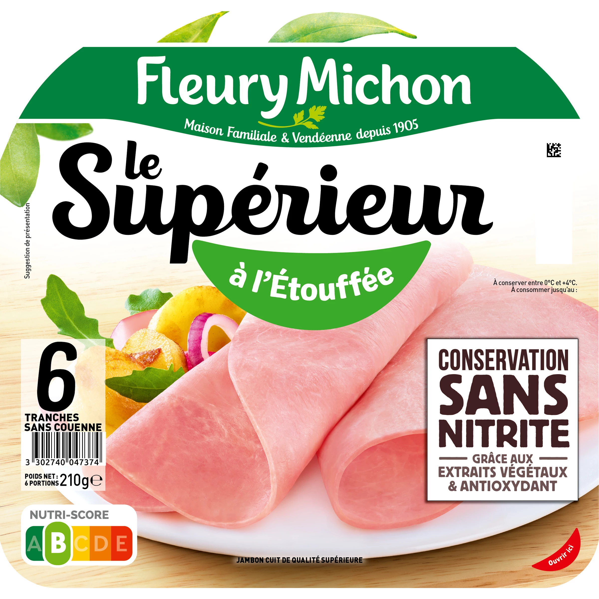 Presunto em conserva Le Supérieur sem nitrito - FLEURY MICHON