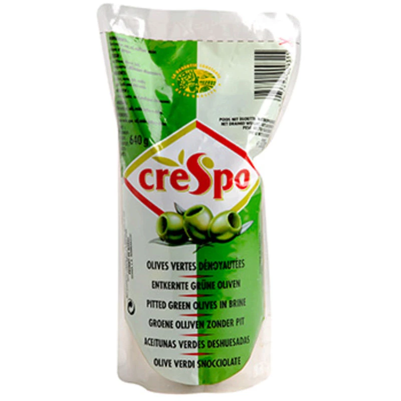Pitted green olives 320g - CRESPO